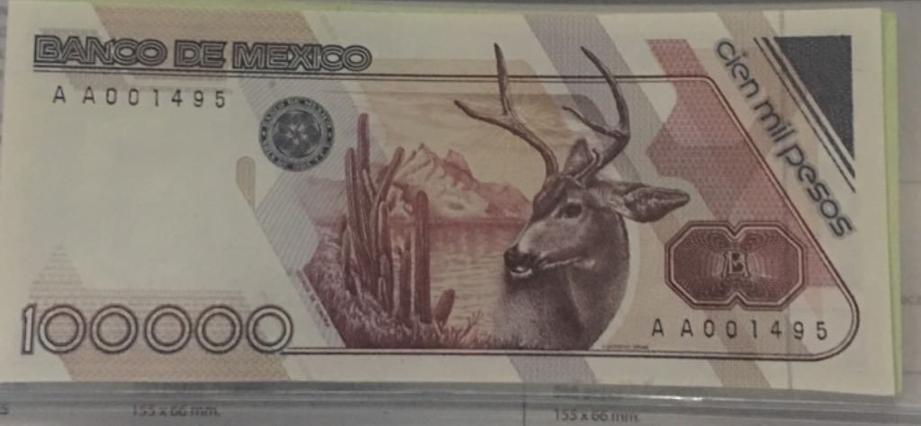 Billete De 100000 Pesos De Plutarco Elias Calles  coin collectible - Main Image 2