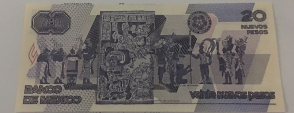 Billete 20 Nuevos Pesos Andres Quintana Roo  coin collectible - Main Image 2