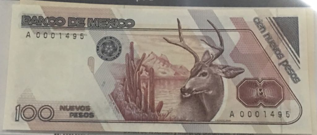 Billete De 100 Nuevos Pesos Plutarco Elias Calles  coin collectible - Main Image 2