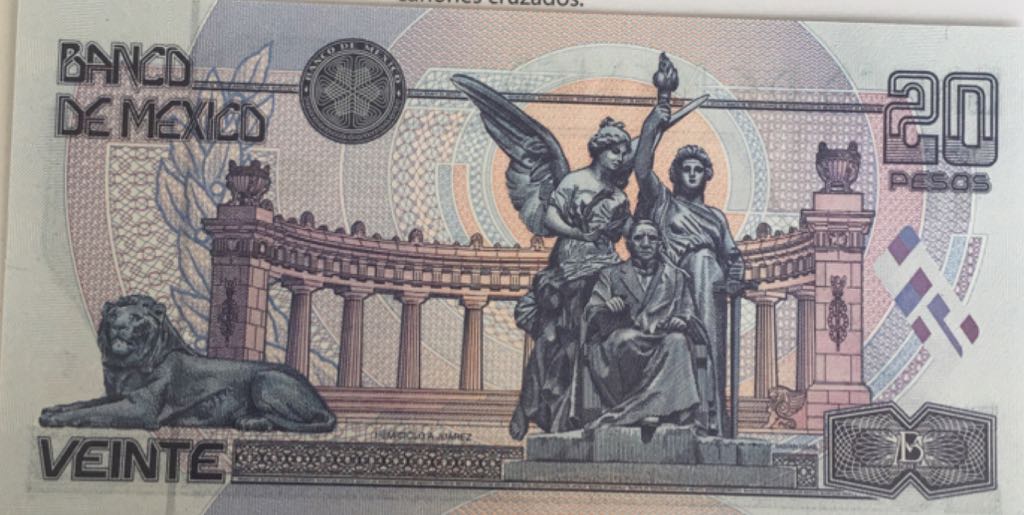 Billete De 20 Pesos Benito Juarez  coin collectible - Main Image 2