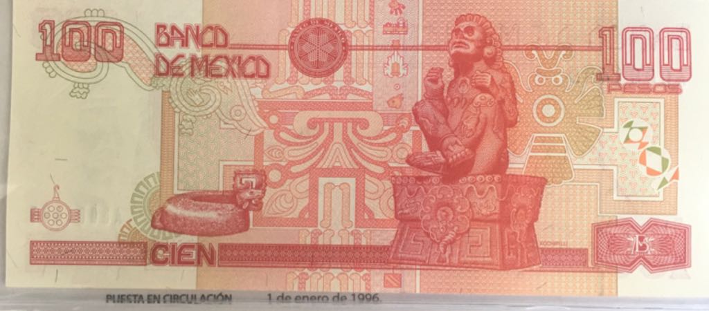 Billetes De 100 Pesos Nezahualcoyotl  coin collectible - Main Image 2