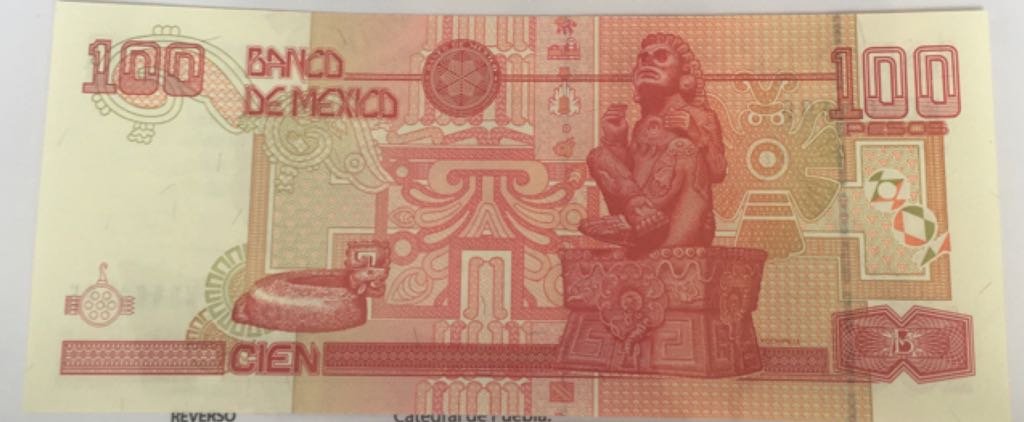 Billete De 100 Pesos Nezahualcoyotl  coin collectible - Main Image 2