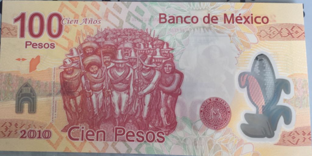 Billete De 100 Pesos Conmemorativo Del Inicio De La Revolucion Mexicana  coin collectible - Main Image 2