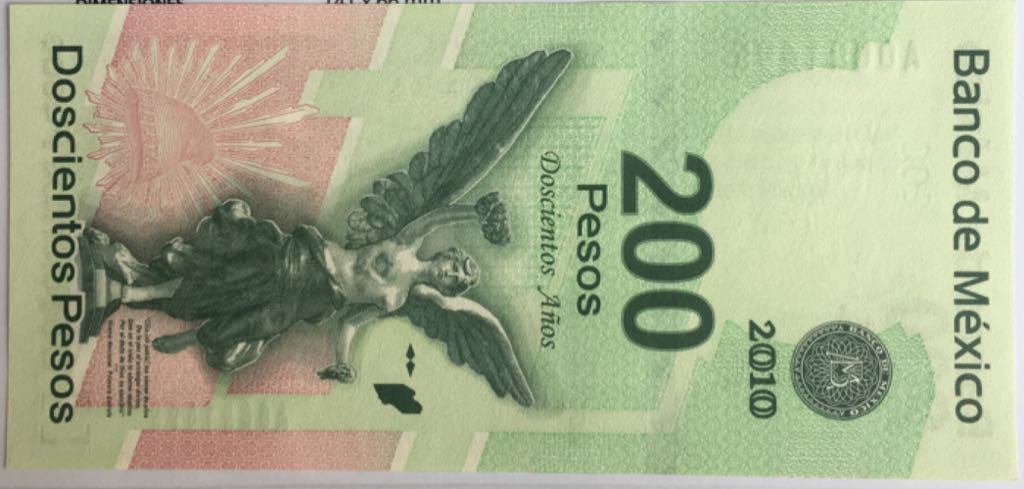 Billete De 200 Pesos Conmemorativo Del Inicio Del Movimiento De La Independencia  coin collectible - Main Image 2