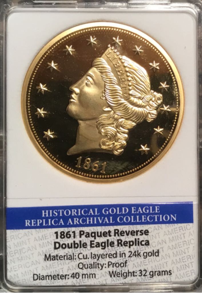 Historical Gold Eagle Replica Archival Collection coin collectible - Main Image 1