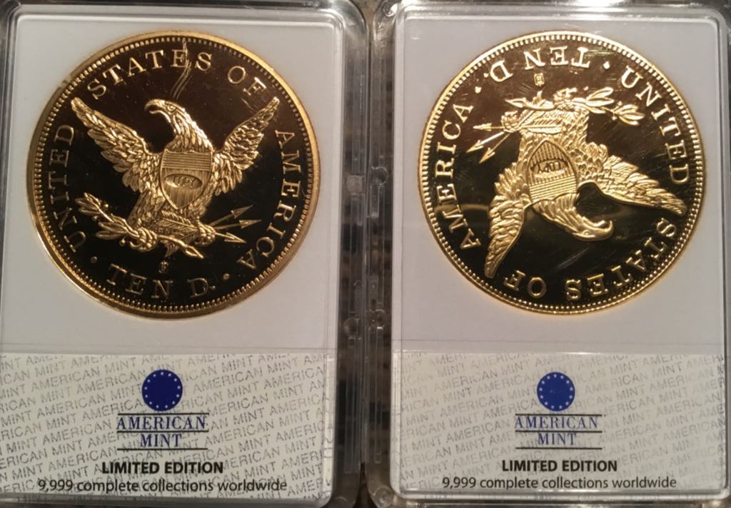 Historical Gold Eagle Replica Archival Collection  coin collectible - Main Image 2