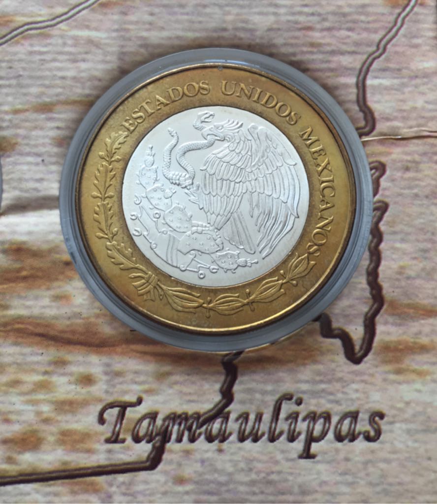 Moneda De 100 Pesos Tamaulipas Etapa I  coin collectible - Main Image 2