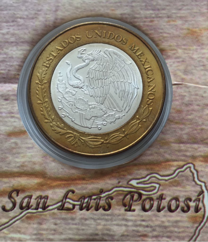 Moneda De 100 Pesos San Luis Potosi Etapa I  coin collectible - Main Image 2