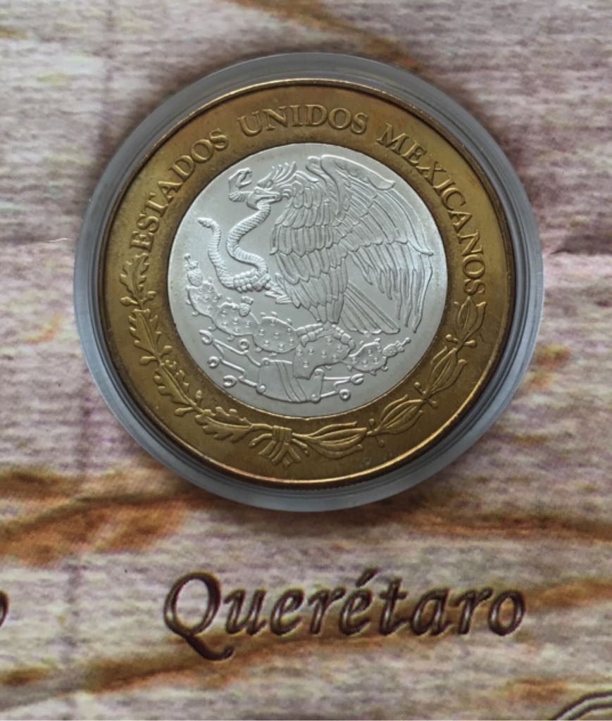 Moneda De 100 Pesos Queretaro Etapa I  coin collectible - Main Image 2