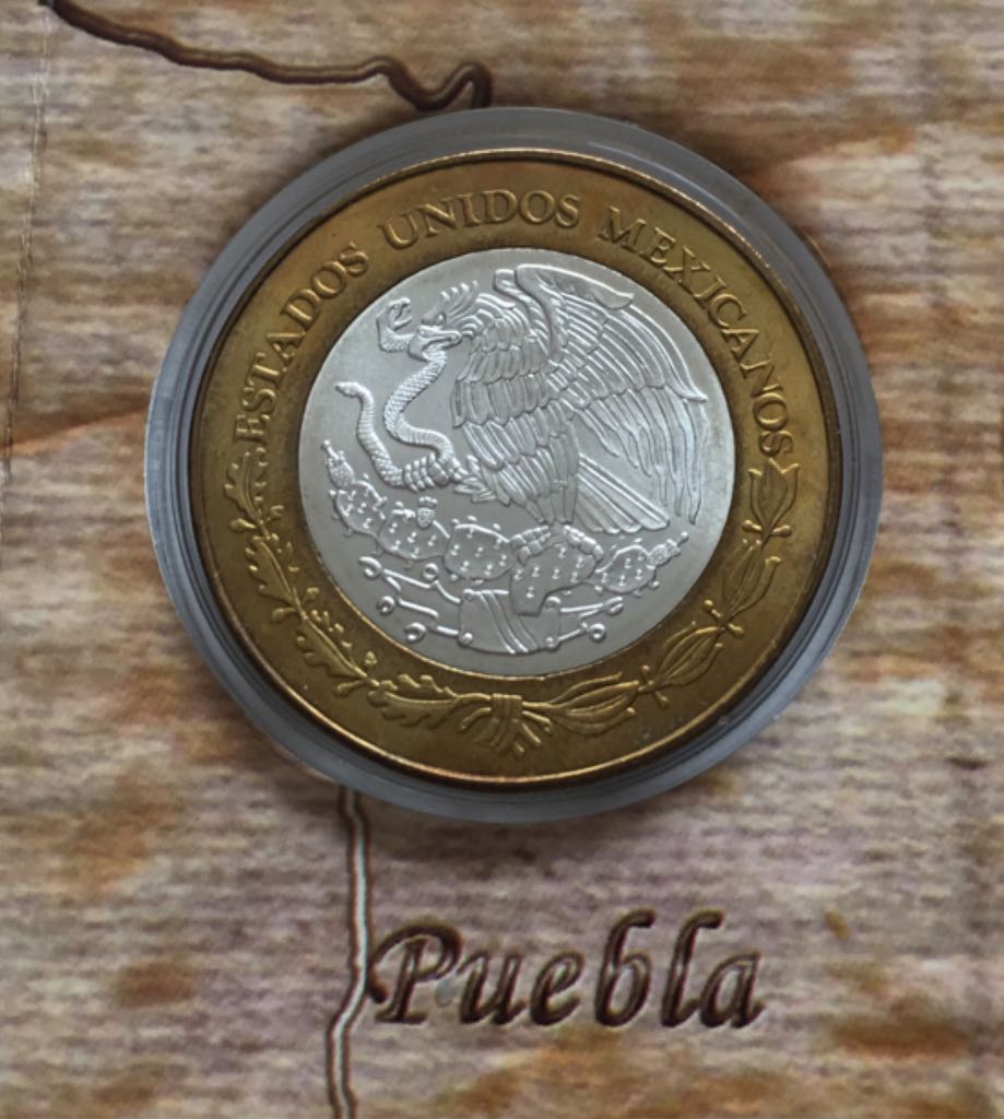 Moneda De 100 Pesos Puebla Etapa I  coin collectible - Main Image 2