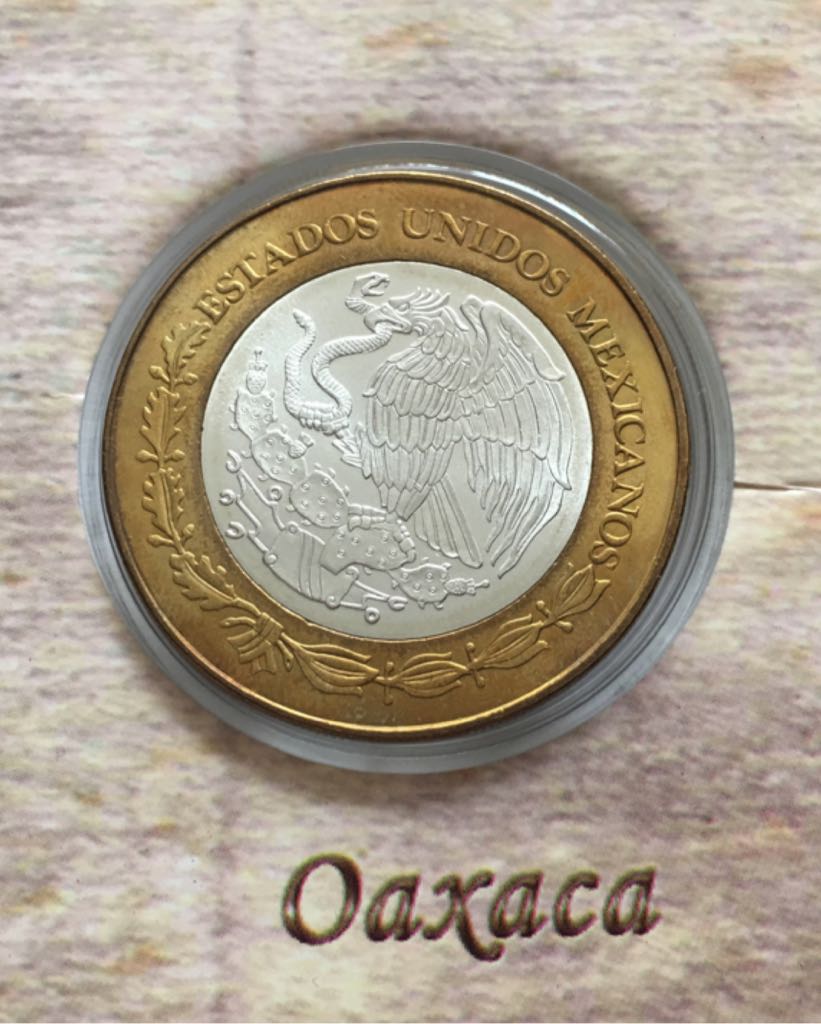 Moneda De 100 Pesos Oaxaca Etapa I  coin collectible - Main Image 2