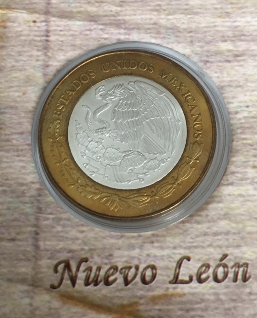 Moneda De 100 Pesos Nuevo Leon Etapa I  coin collectible - Main Image 2