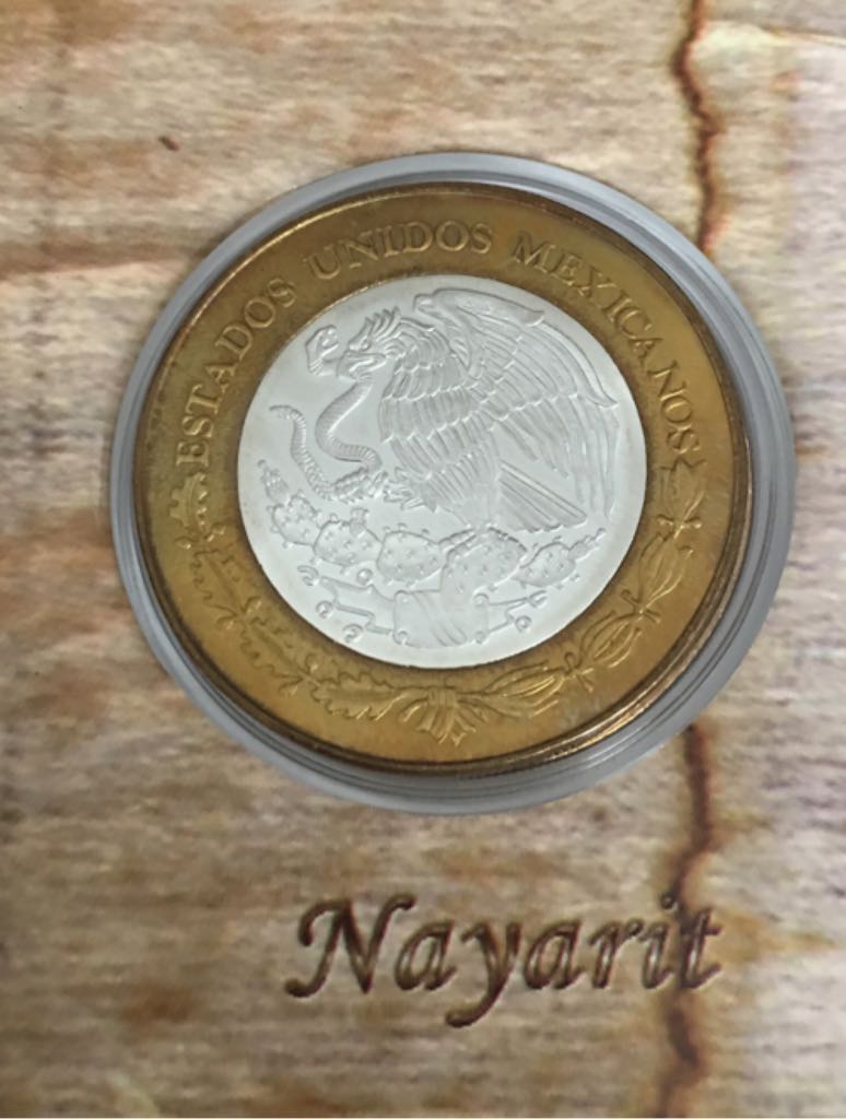 Moneda De 100 Pesos Nayarit Etapa I  coin collectible - Main Image 2