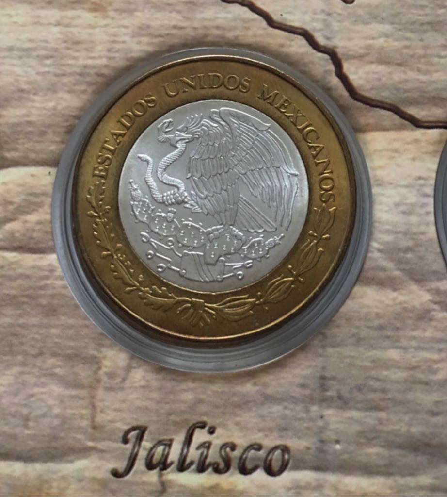 Moneda De 100 Pesos Jalisco Etapa I  coin collectible - Main Image 2