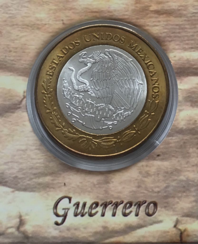 Moneda De 100 Pesos Guerrero Etapa I  coin collectible - Main Image 2