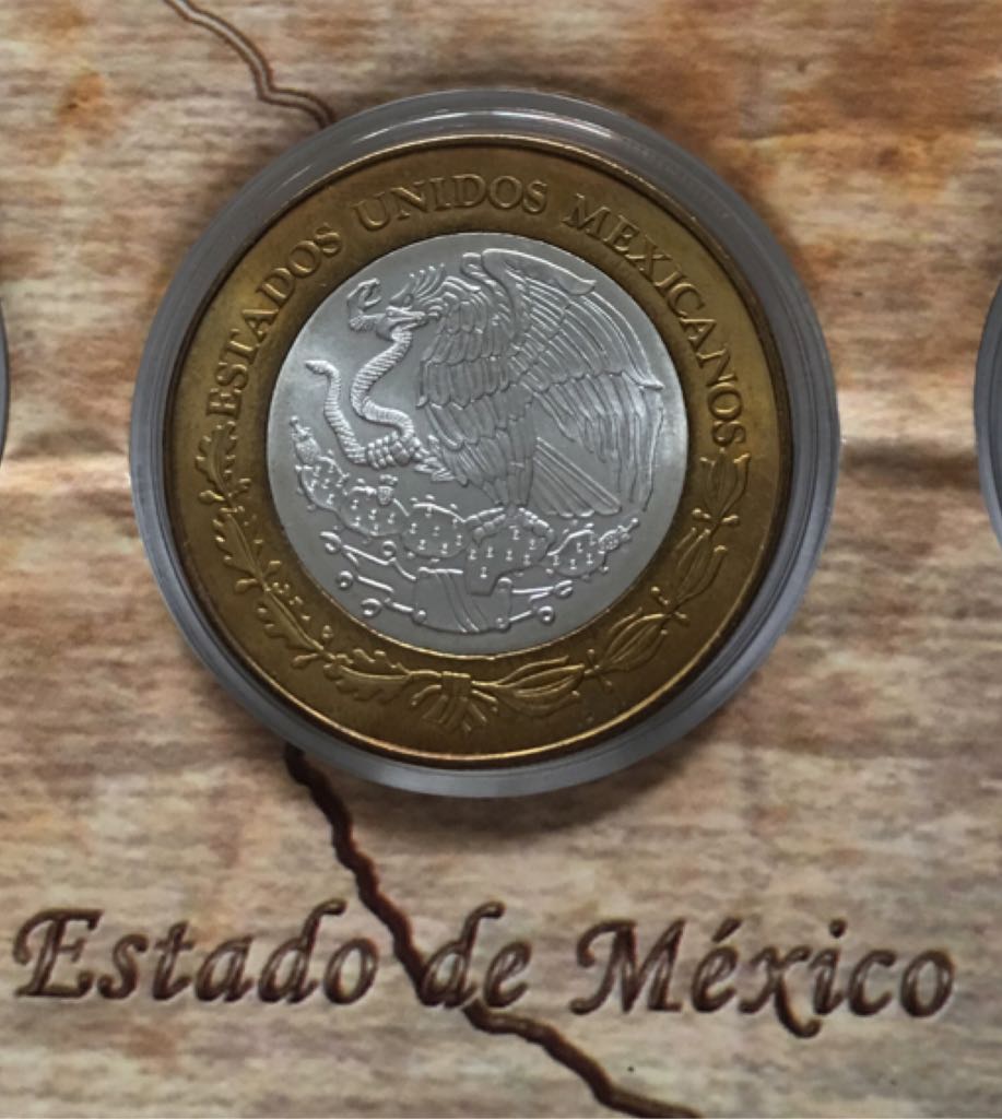 Moneda De 100 Pesos Estado De Mexico Etapa I  coin collectible - Main Image 2