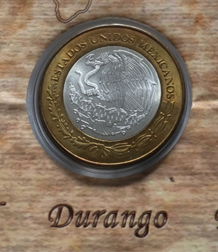 Moneda De 100 Pesos Durango Etapa I  coin collectible - Main Image 2