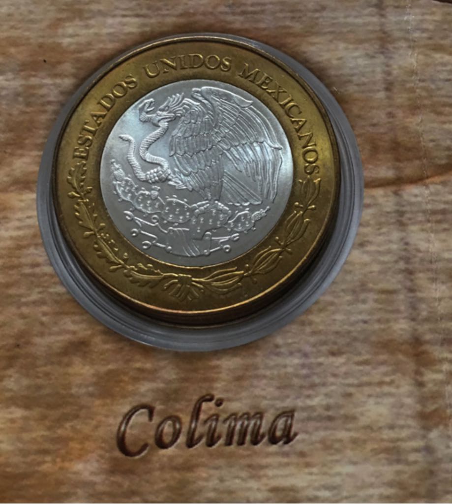 Moneda De 100 Pesos Colima Etapa I  coin collectible - Main Image 2
