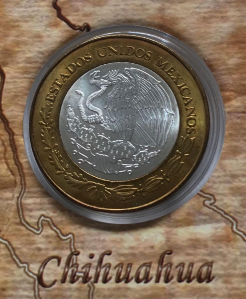 Moneda De 100 Pesos Chihuahua Etapa I  coin collectible - Main Image 2