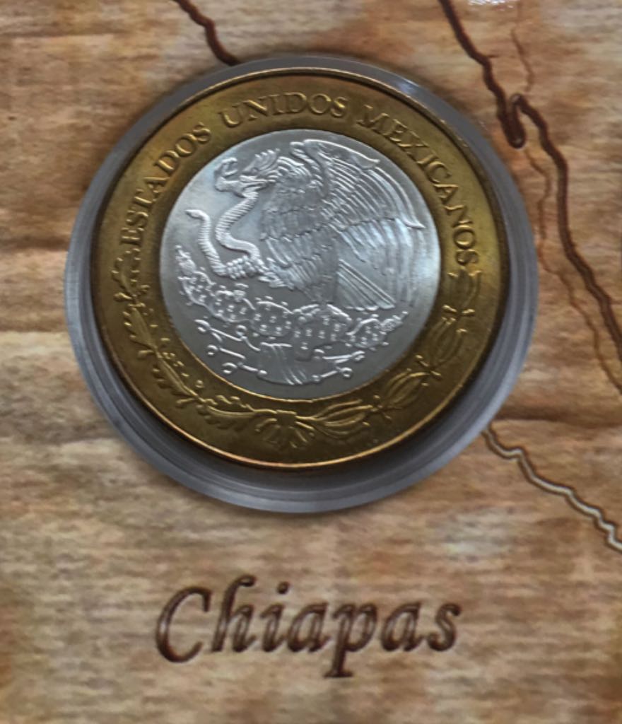 Moneda De 100 Pesos Chiapas Etapa I  coin collectible - Main Image 2