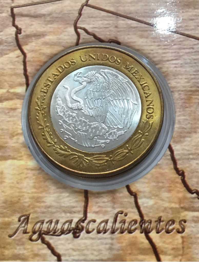 Moneda De 100 Pesos Aguascalientes Etapa I  coin collectible - Main Image 2
