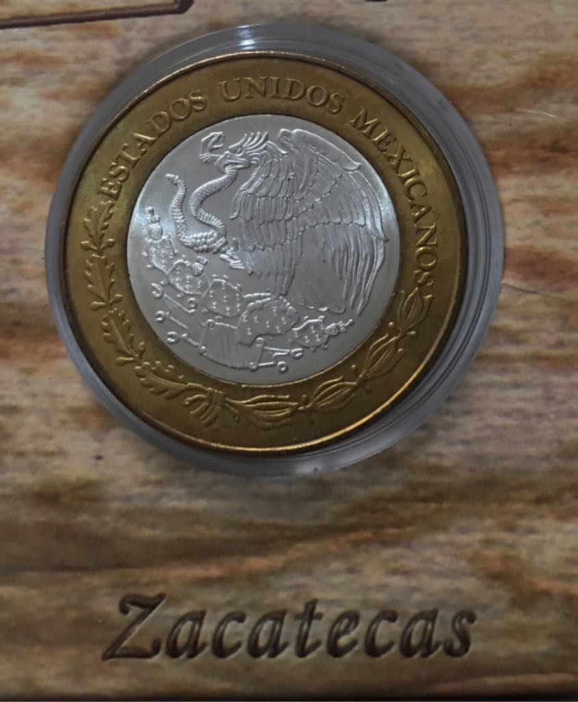 Moneda De 100 Pesos Zacateca Etapa II  coin collectible - Main Image 2