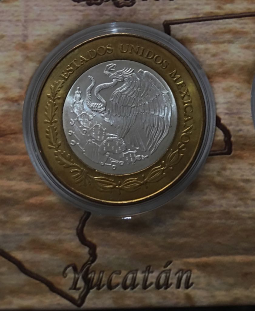 Moneda De 100 Pesos Yucatan Etapa II  coin collectible - Main Image 2