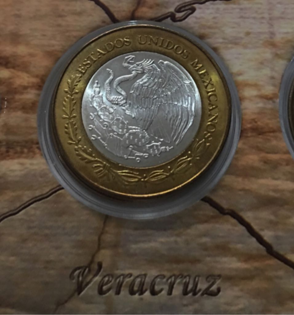 Moneda De 100 Pesos Veracruz Etapa II  coin collectible - Main Image 2