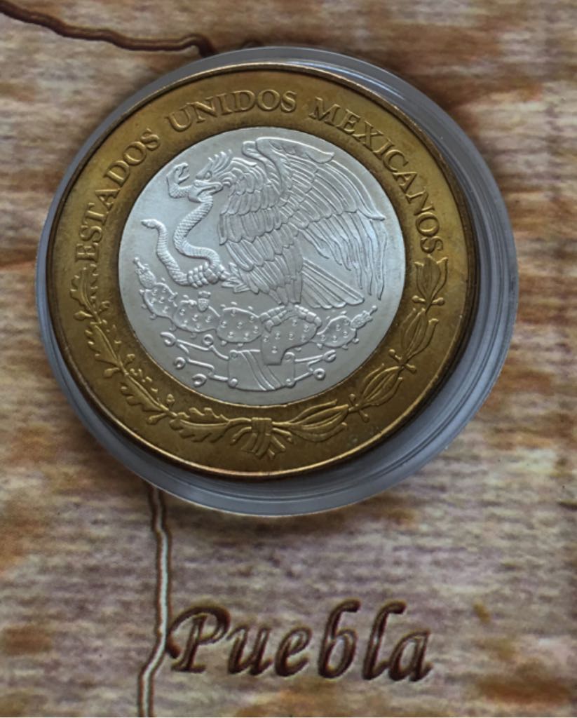 Moneda De 100 Pesos Puebla Etapa II  coin collectible - Main Image 2