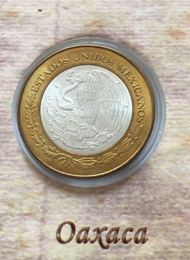 Moneda De 100 Pesos Oaxaca Etapa II  coin collectible - Main Image 2