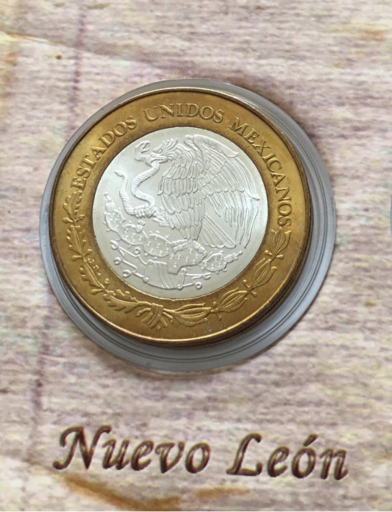 Moneda De 100 Pesos Nuevo Leon Etapa II  coin collectible - Main Image 2