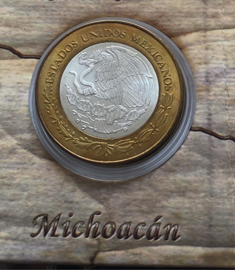 Moneda De 100 Pesos Michoacan Etapa II  coin collectible - Main Image 2