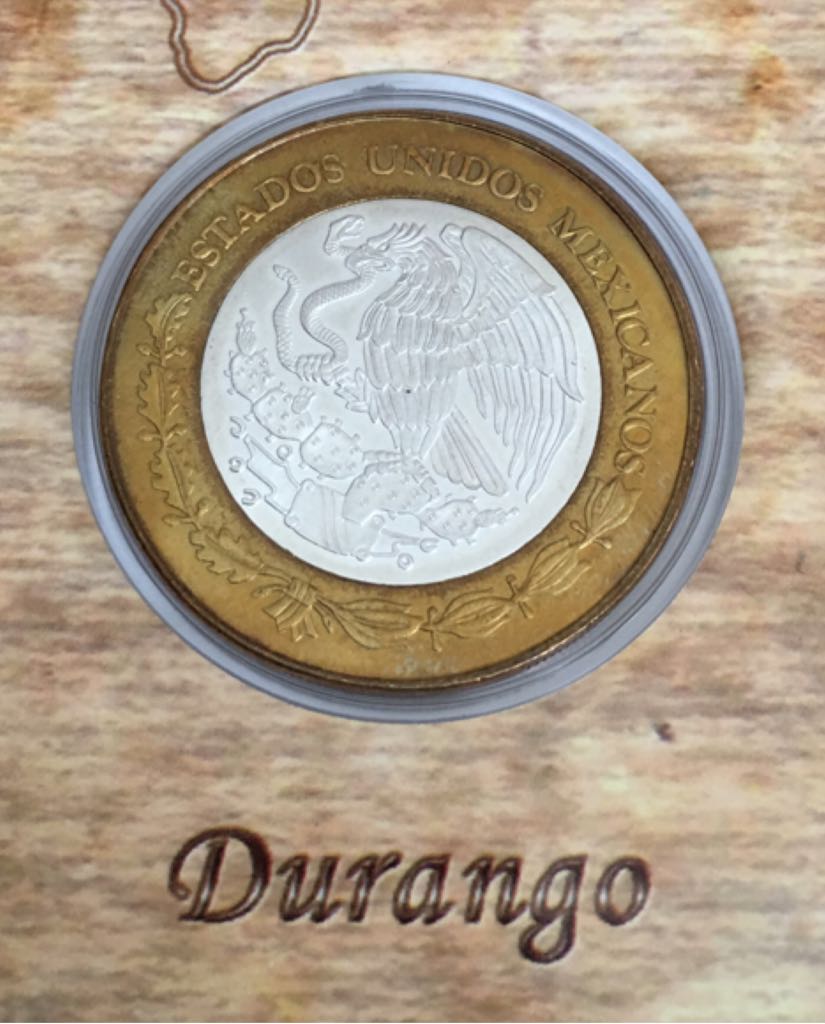 Moneda De 100 Pesos Durango Etapa II  coin collectible - Main Image 2