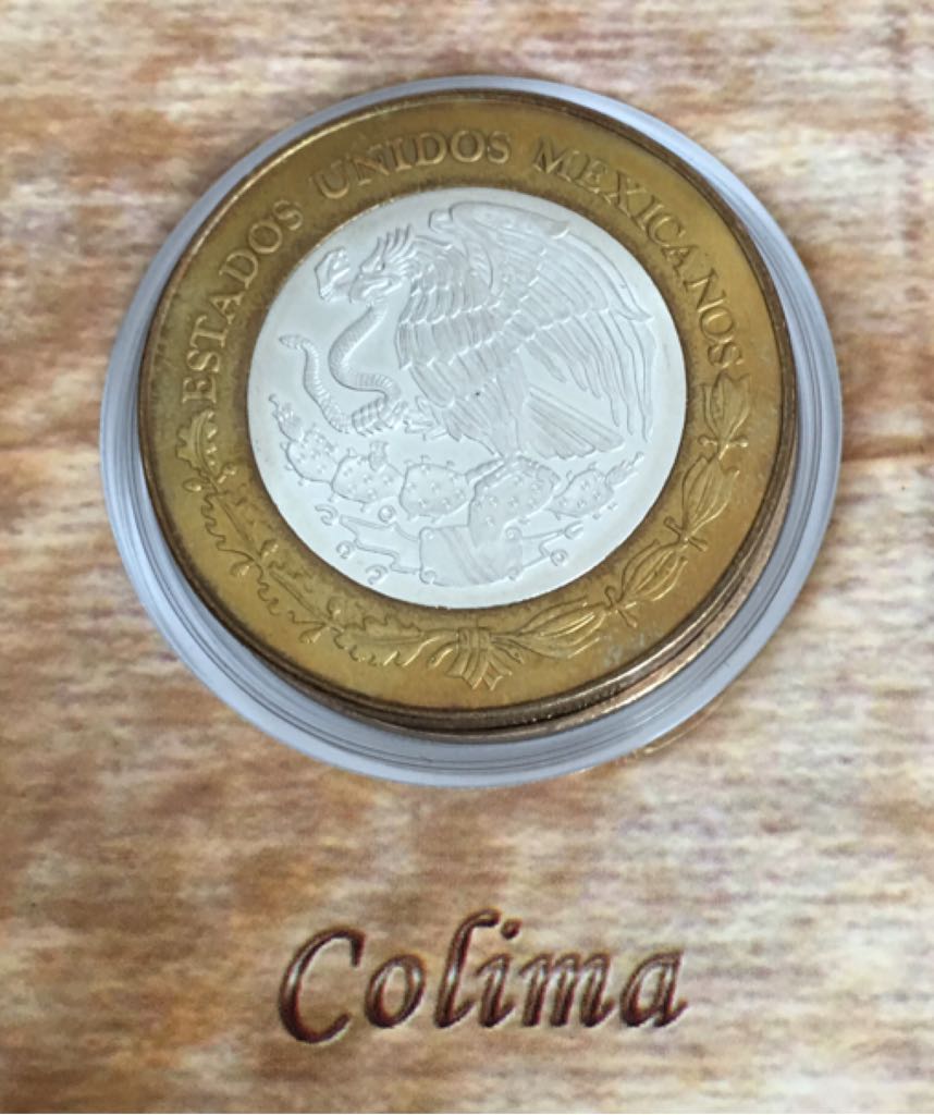 Moneda De 100 Pesos Colima Etapa II  coin collectible - Main Image 2