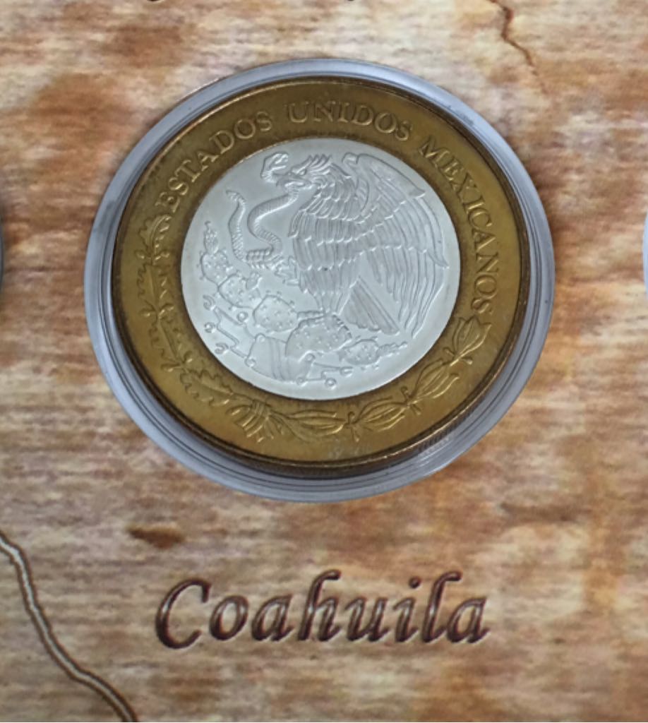 Moneda De 100 Pesos Coahuila Etapa II  coin collectible - Main Image 2