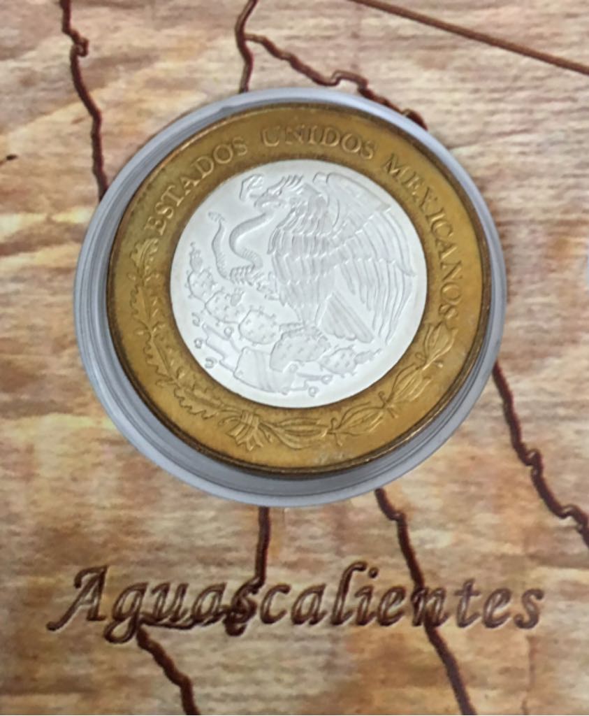 Moneda De 100 Pesos Aguascalientes  coin collectible - Main Image 2