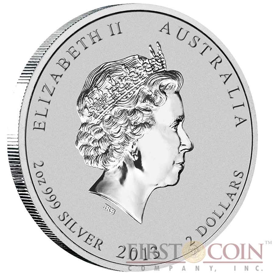2013p Austrailan $2 Year Of The Snake Early Releases  coin collectible - Main Image 2