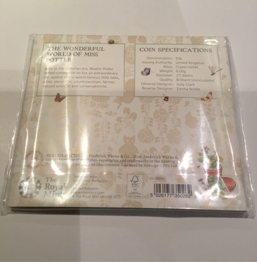 Beatrix Potter 50P 2016  coin collectible - Main Image 2