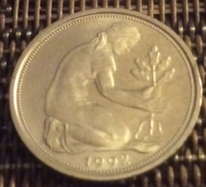 German 50 Pfennig  coin collectible - Main Image 2