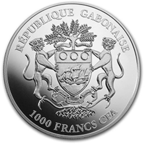 Gabon 1000 Francs Springbok  coin collectible - Main Image 2