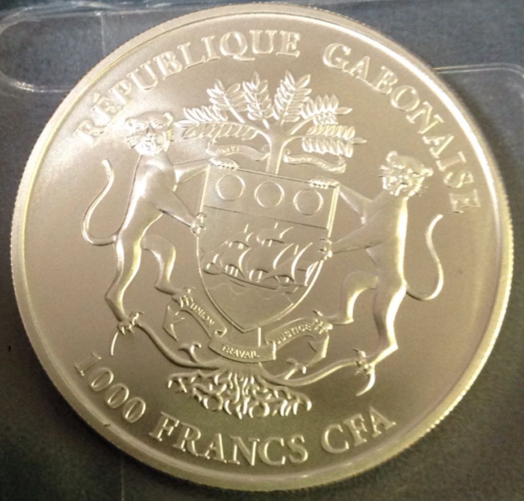 Gabon 1000 Francs Springbok  coin collectible - Main Image 2