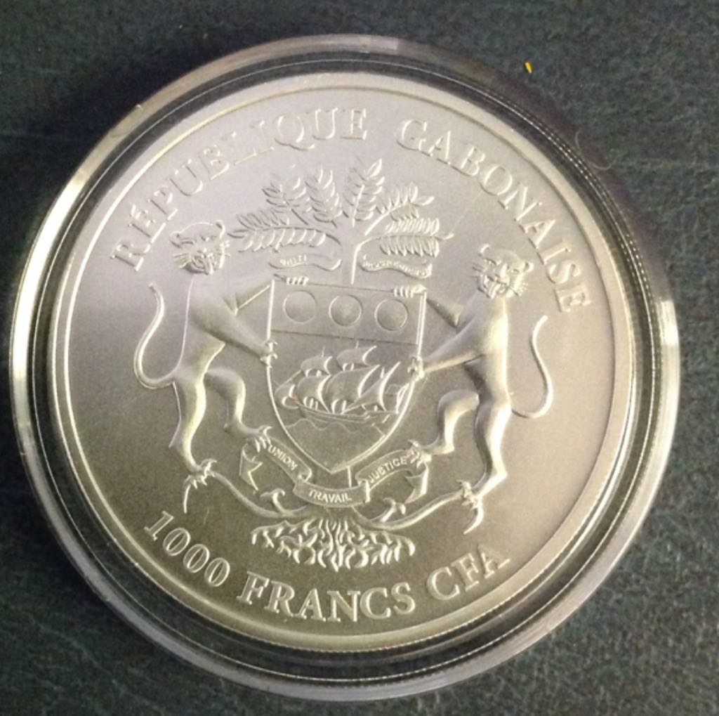 Gabon 1000 Francs Springbok  coin collectible - Main Image 2
