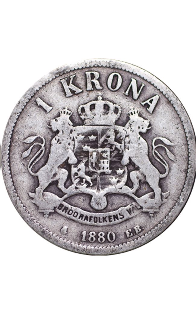 1 Krona 1880  coin collectible - Main Image 2
