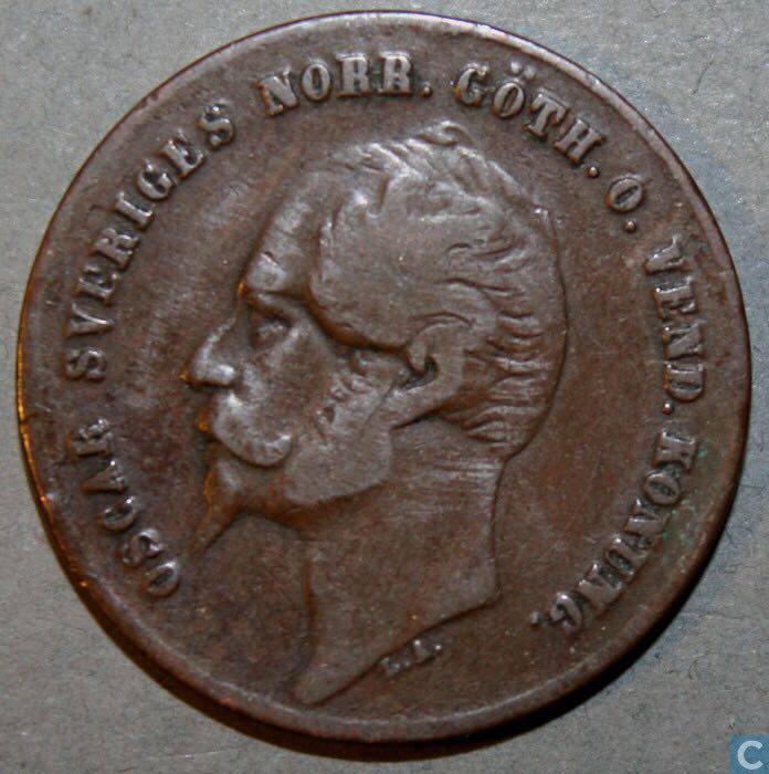 1 Öre 1858  coin collectible - Main Image 2