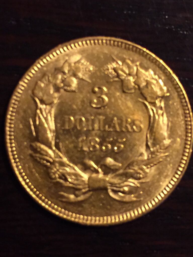 1855 $3  coin collectible - Main Image 2