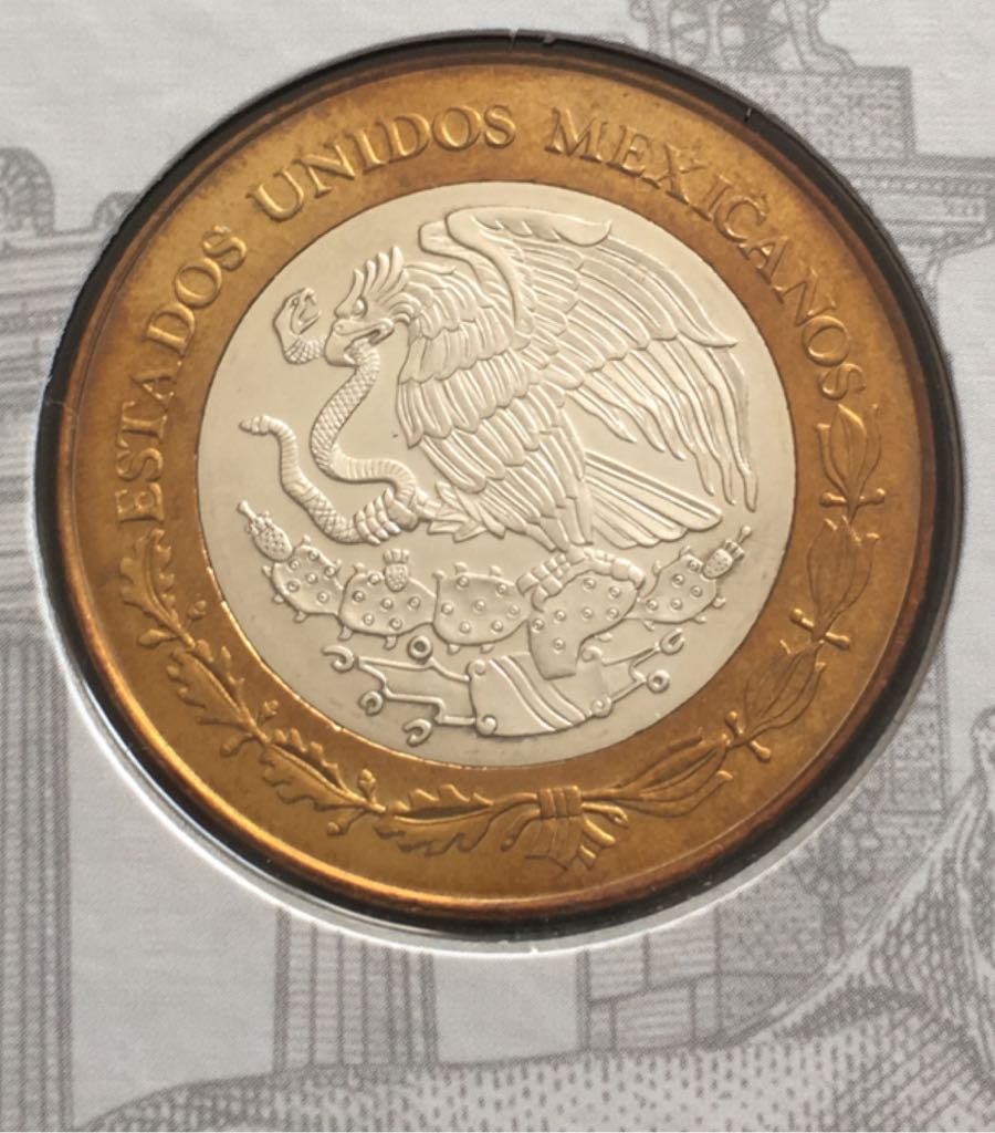 Moneda De 100 Pesos Bicentenario Del Natalicio De Benito Juarez  coin collectible - Main Image 2