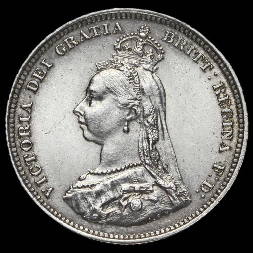 1887 Queen Victoria Shilling  coin collectible - Main Image 2