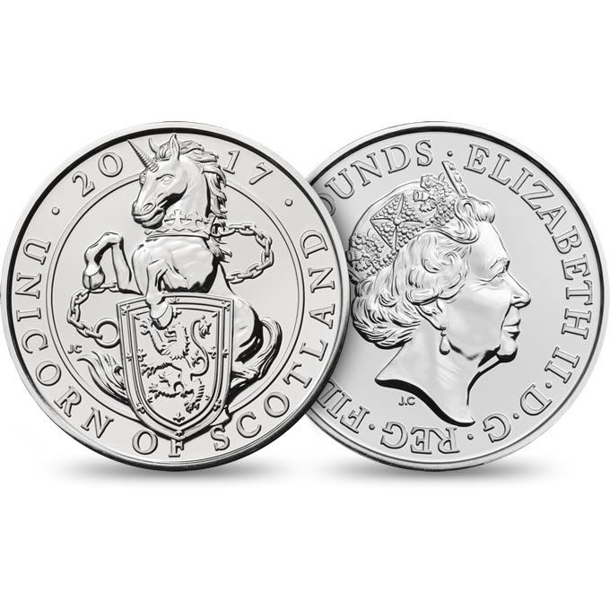 Queens Beasts 2017 - The Unicorn Of Scotland Brilliant Uncirculated  coin collectible - Main Image 2