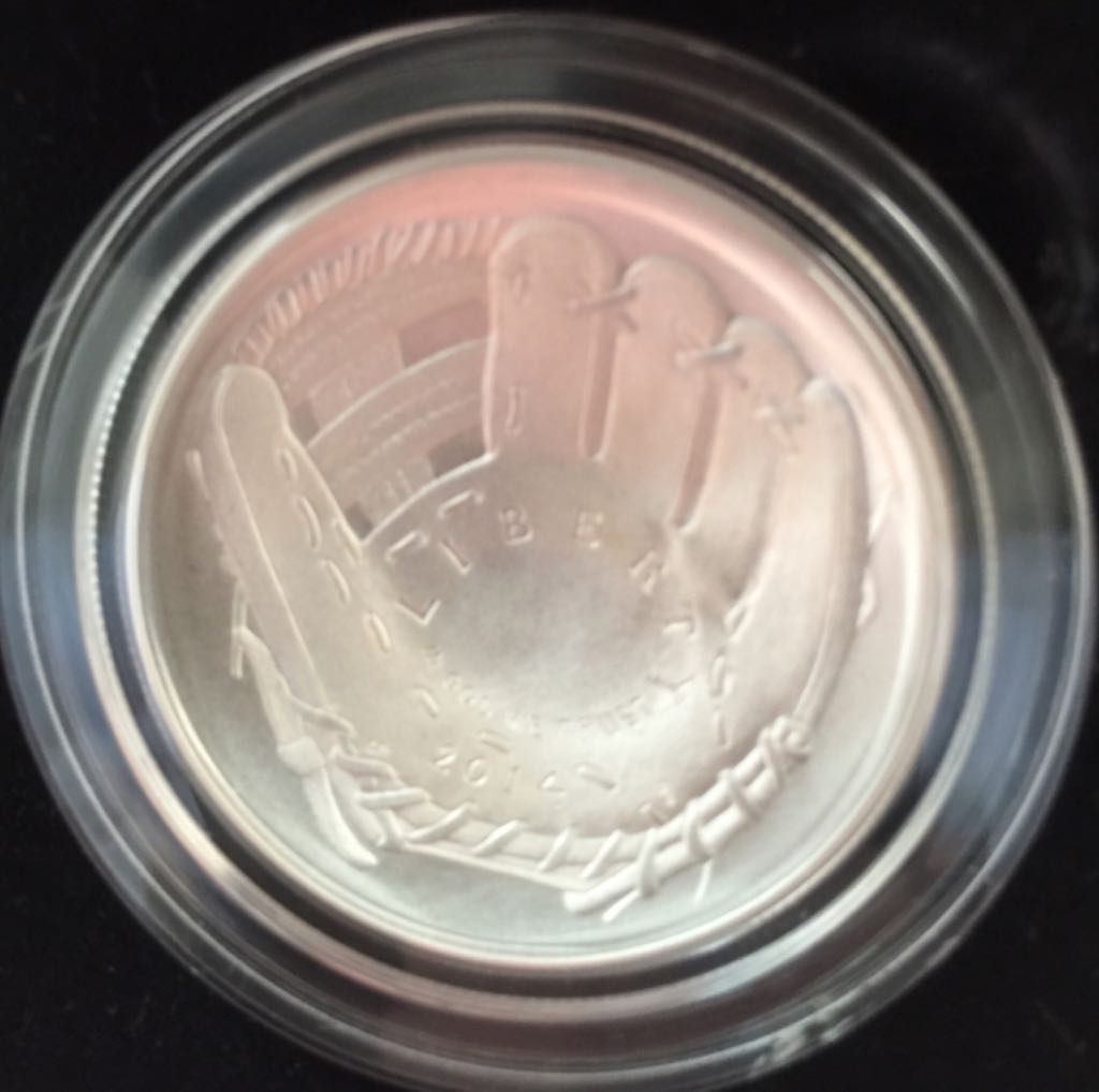 $1 Baseball Hall Of Fame Silver Coin  coin collectible - Main Image 2