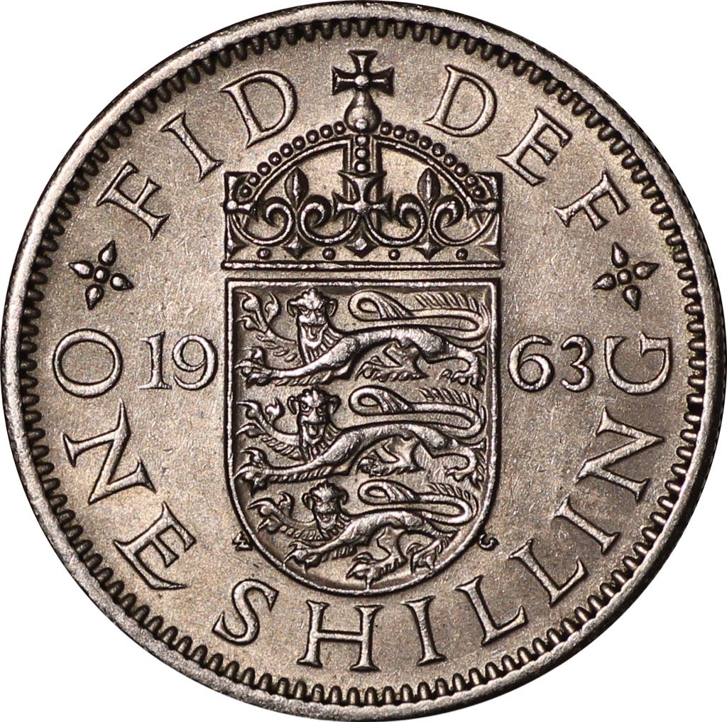 1-United Kingdom 1 Shilling, 1963  coin collectible - Main Image 2